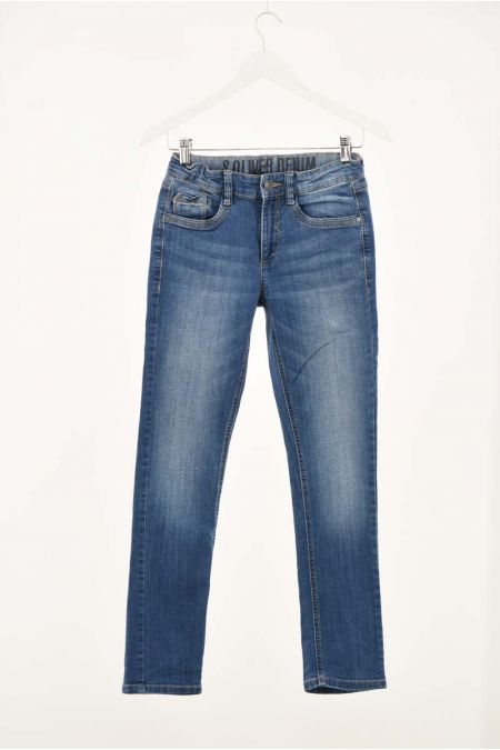 Blugi s.Oliver cu talie inalta si croiala dreapta, fete