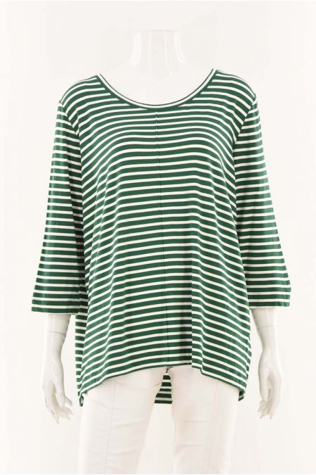 Bluza s.Oliver din amestec de viscoza cu maneci 3/4 si model in dungi, dama