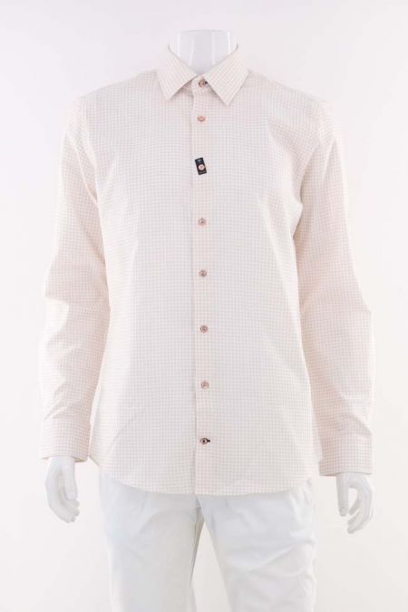 Camasa JOOP model cu imprimeu grafic si guler inalt, barbati