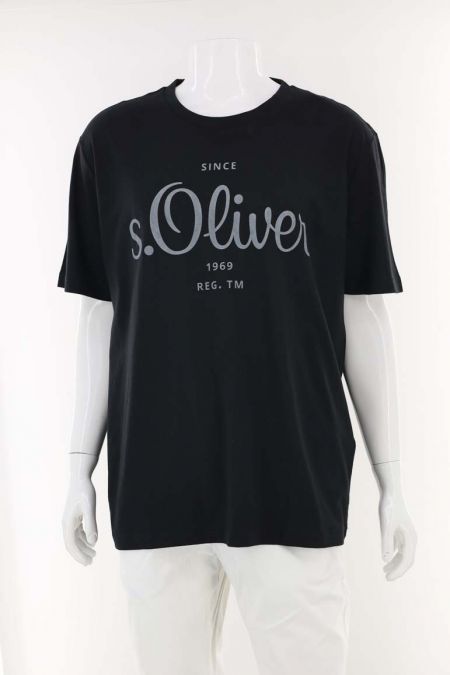 Tricou S. Oliver din bumbac cu imprimeu inscriptionat, barbati 