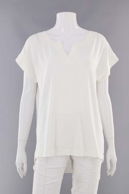 Tricou Esprit model monocromatic cu decolteu decupat, dama 