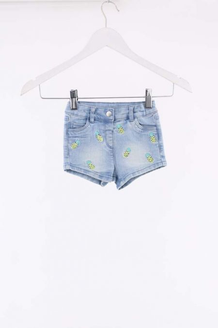 Pantaloni scurti C&A cu imprimeu ananas brodat, fete