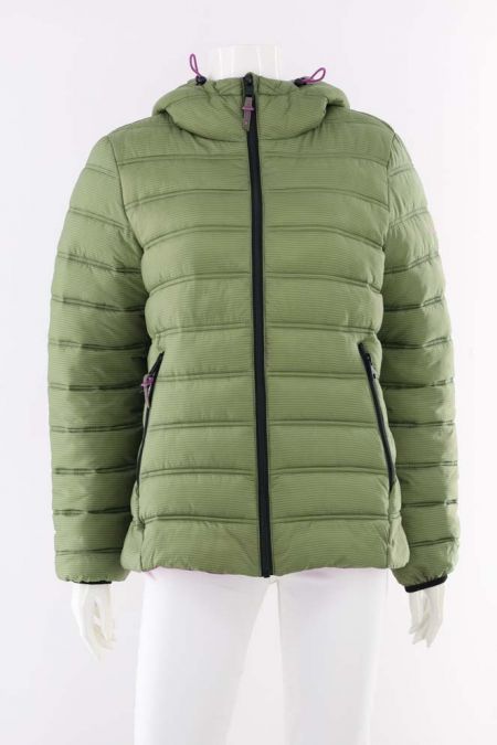 Geaca Street One verde si cusaturi reliefate, dama