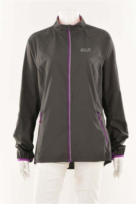 Jacheta Jack Wolfskin cu insertie de plasa si mansete elastice, dama 