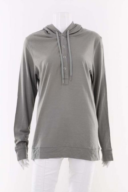 Bluza H&M model cromatic cu gluga fixa si snur, dama 