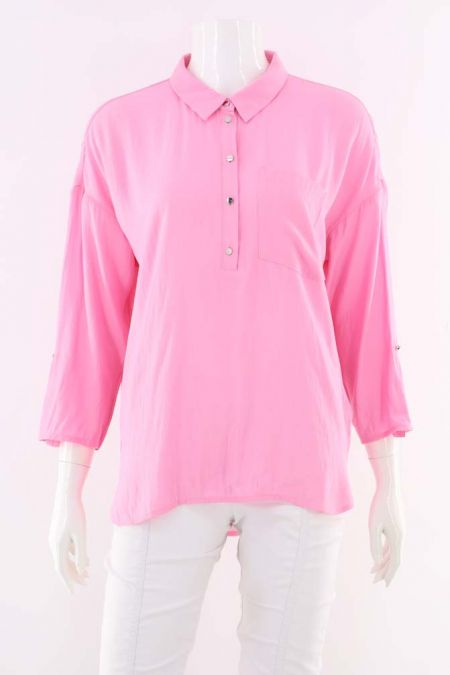 Camasa Tom Tailor model lejer cu guler ascutit si nasturi metalice, dama 