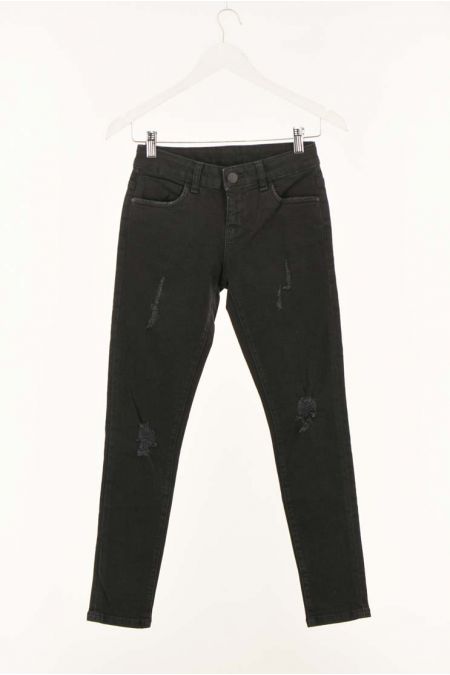 Blugi C&A talie inalta si rupturi, fete 