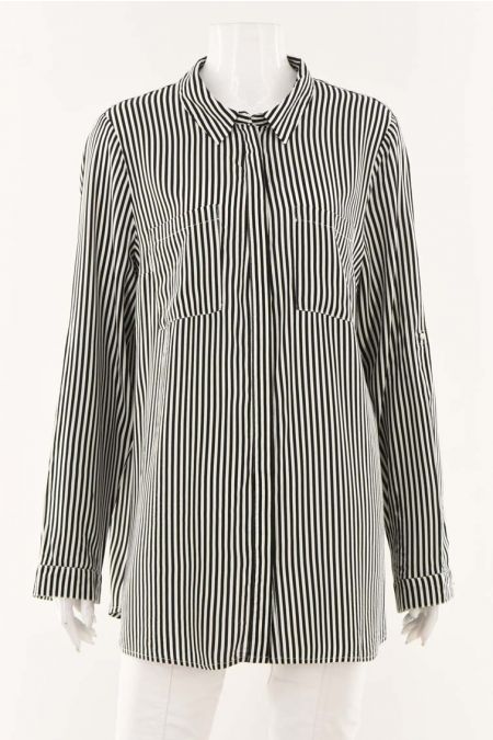 Camasa H&M Mama pentru gravide, model cu inchidere ascunsa si maneci pliabile, dama