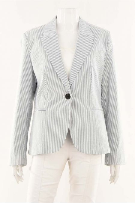 Sacou Zara cu rever scurt, model in dungi, dama 