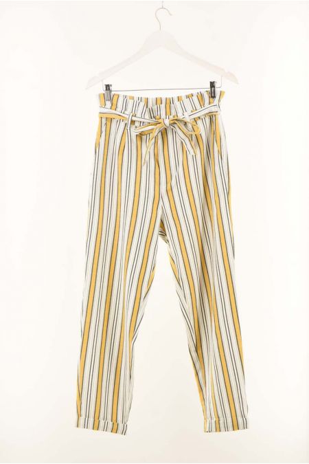 Pantaloni C&A cu talie valurita si cordon, dama 