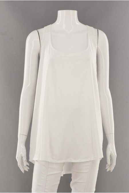 Maiou H&M cu insertie de plasa la spate si banda inscriptionata, dama