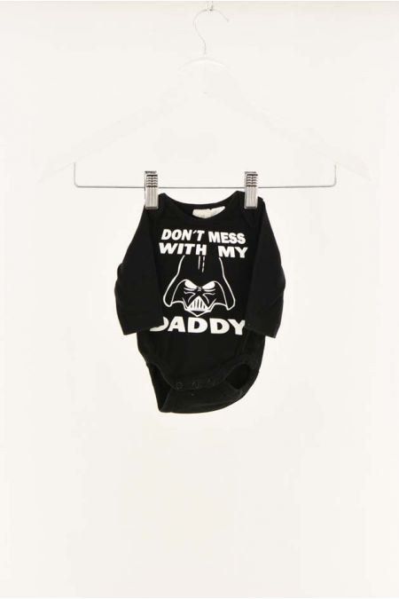 Body H&M cu imprimeu grafic in contrast cu imprimeu bicromatic, baieti