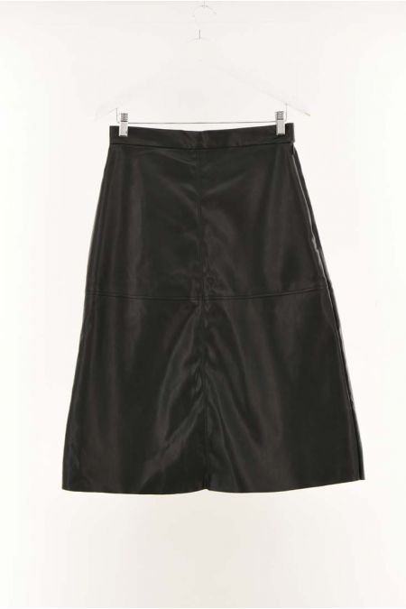 Fusta H&M model bicromatic din piele ecologica, dama