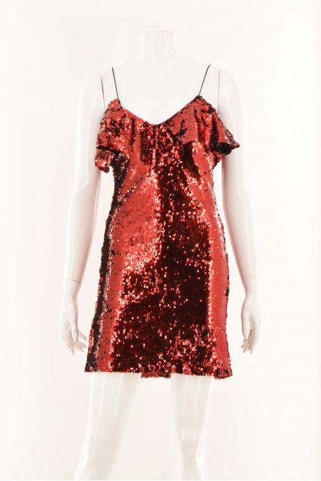 Rochie mini Zara model canbrat cu insertii de paiete, dama 