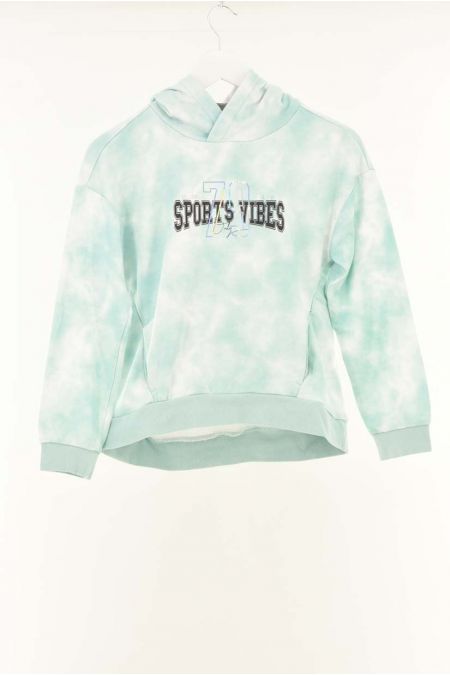 Bluza Alive model cu imprimeu multicolor si gluga fixa, copii