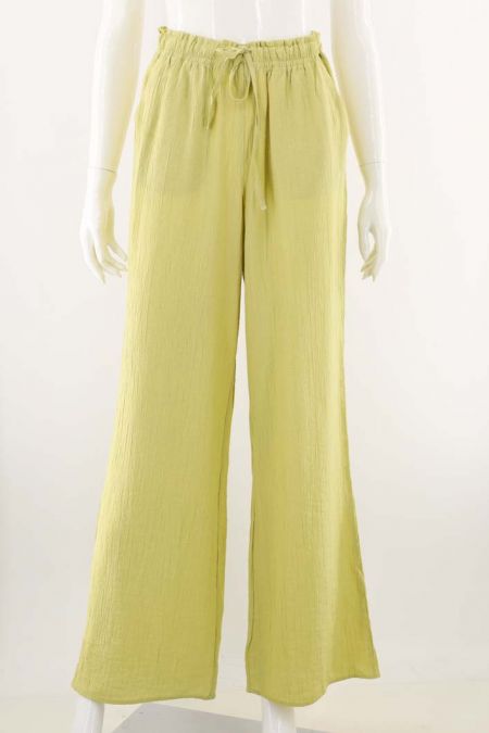 Pantaloni Zara model cu aspect creponat si talie valurita, dama 