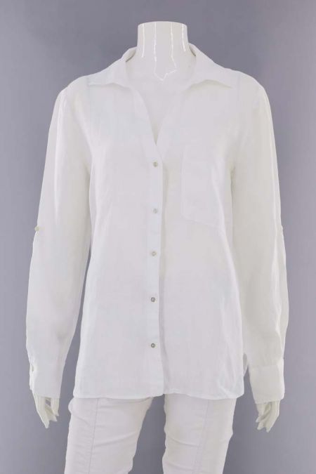 Camasa Zara model cu maneci reglabile si inchidere cu nasturi metalici, dama