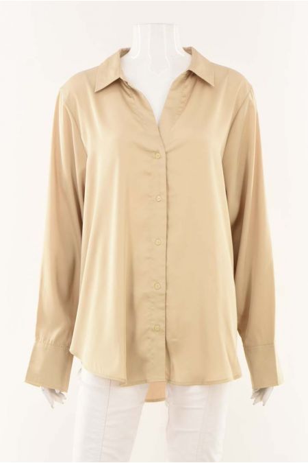 Camasa H&M cu aspect satinat si mansete late, dama 