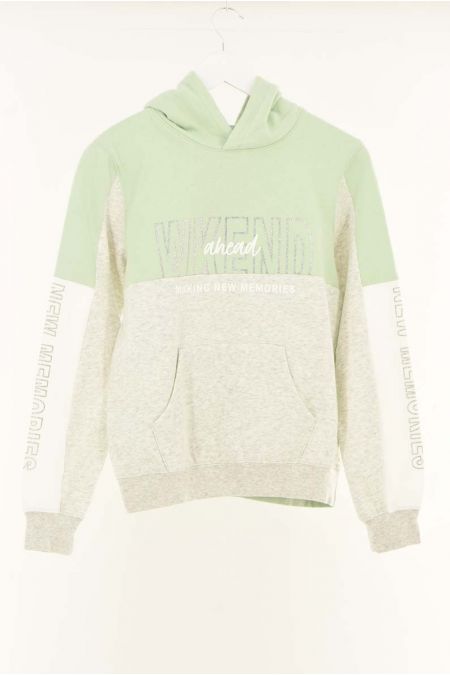 Hanorac H&M model cu buzunar centralizat, insertii lucioase, copii