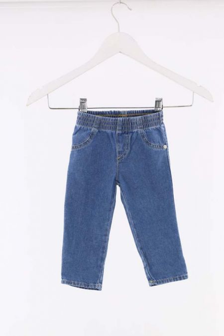 Pantaloni lungi United Colors Of Benetton model cu elastic in talie si buzunar functional, fete