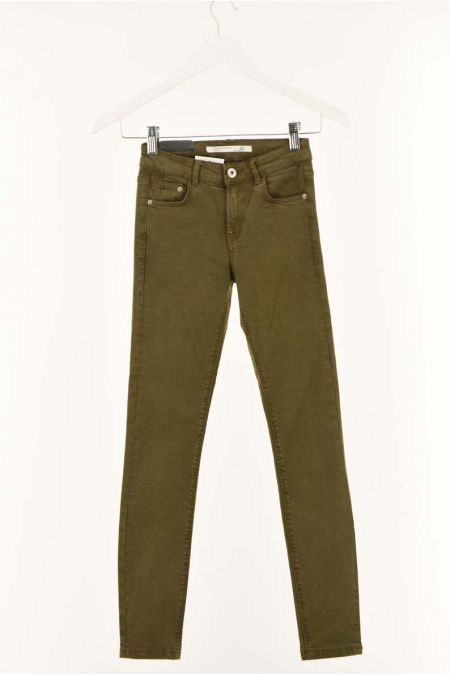 Blugi Zara cu talie medie si model elastic, fete 