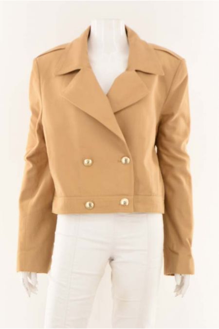 Jacheta Zara din denim cu nasturi decorativi, dama 