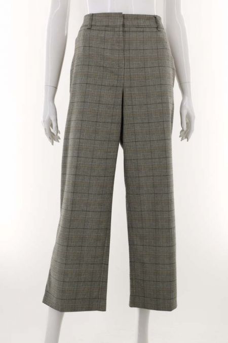 Pantaloni S.Oliver model bicomatic cu imprimeu in carouri, dama 