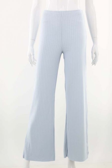 Pantaloni de pijama H&M model cromatic cu terminatii evazate, dama