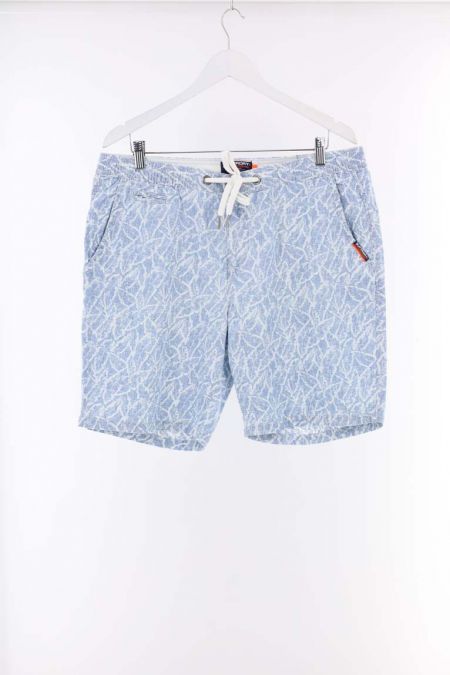 Pantaloni scurti Superdry cu talie elastica si imprimeu grafic, barbati