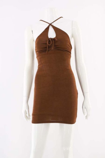 Rochie Bershka cu betele incrucisate si material elastic, dama