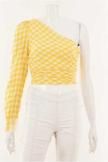 Bluza Zara cu un umar gol si inchidere cu fermoar, dama 