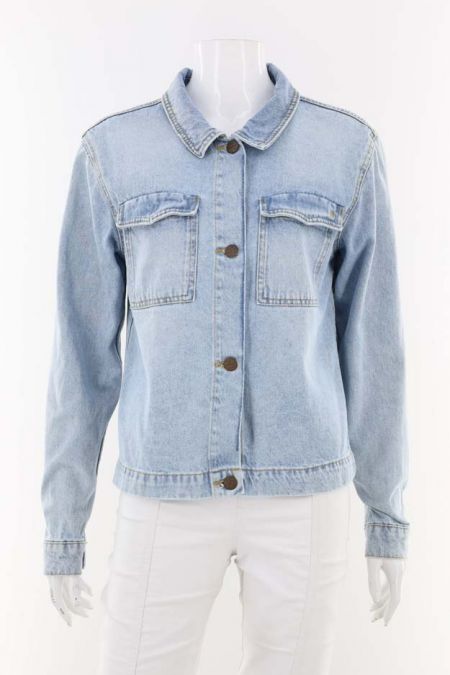 Geaca subtire Only model cromatic cu aspect prespalat, dama 