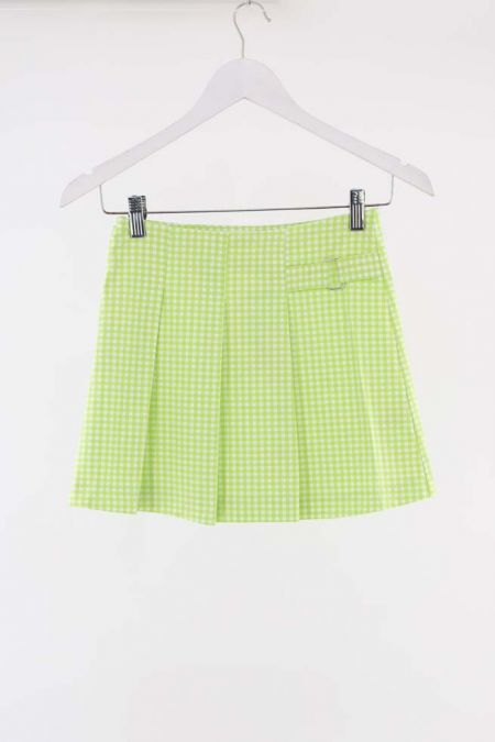 Fusta Zara in carouri si pliuri frontale, fete