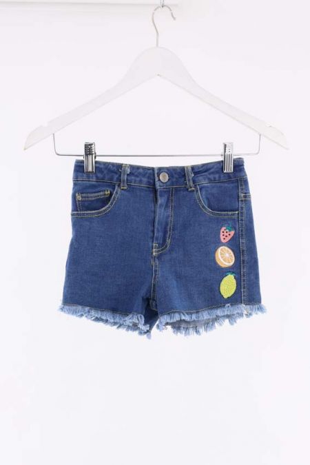 Pantaloni scurti din denim Kids cu aplicatii, fete