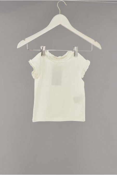 Tricou H&M model monocromatic cu segmente valurite, fete