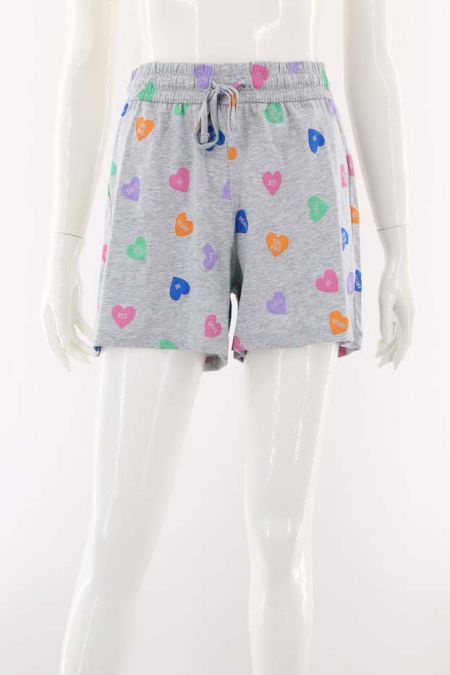 Pantaloni scurti Jake's cu imprimeu inimi si croiala lejera, dama