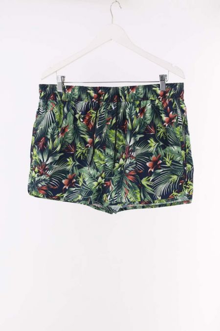 Sort de baie H&M cu imprimeu floral terminatii rotunjite, barbati