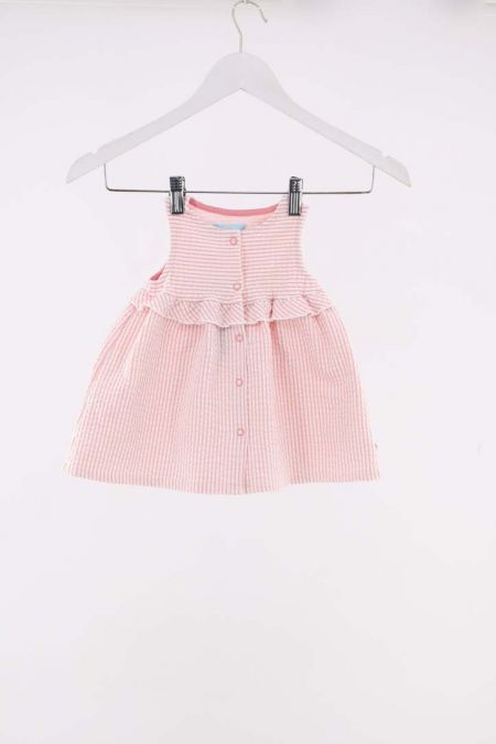 Rochie Okaidi Obaibi cu capse si volane, fete